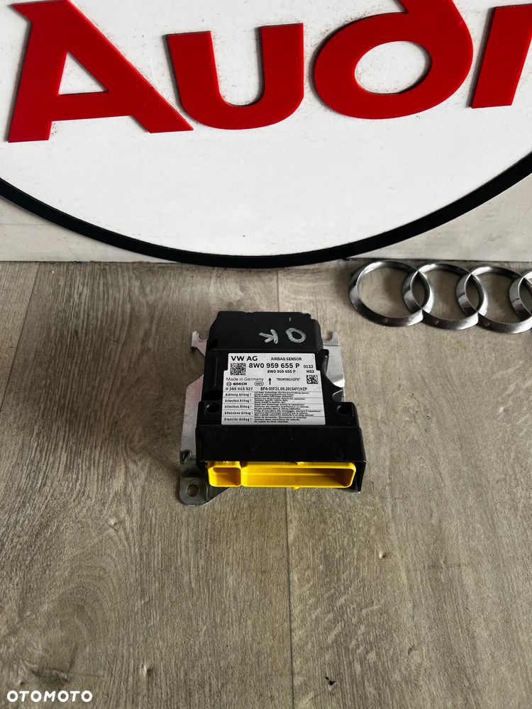 MODUŁ SENSOR PODUSZEK AIRBAG 8W0959655P NIE WYSTRZELONY - 1