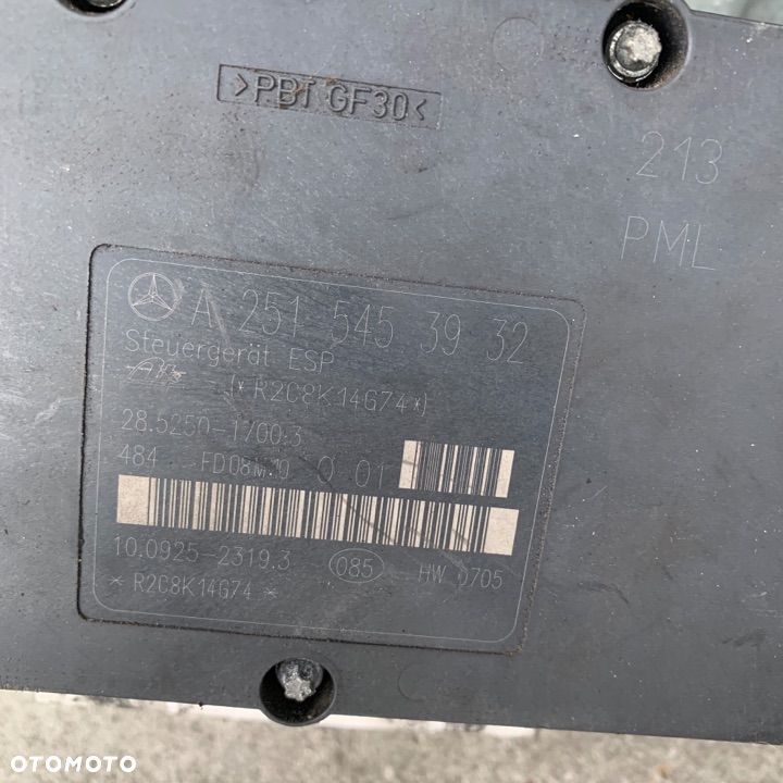 mercedes  ml gl 164 r 251 pompa abs  sterownik podstawa pompy - 3