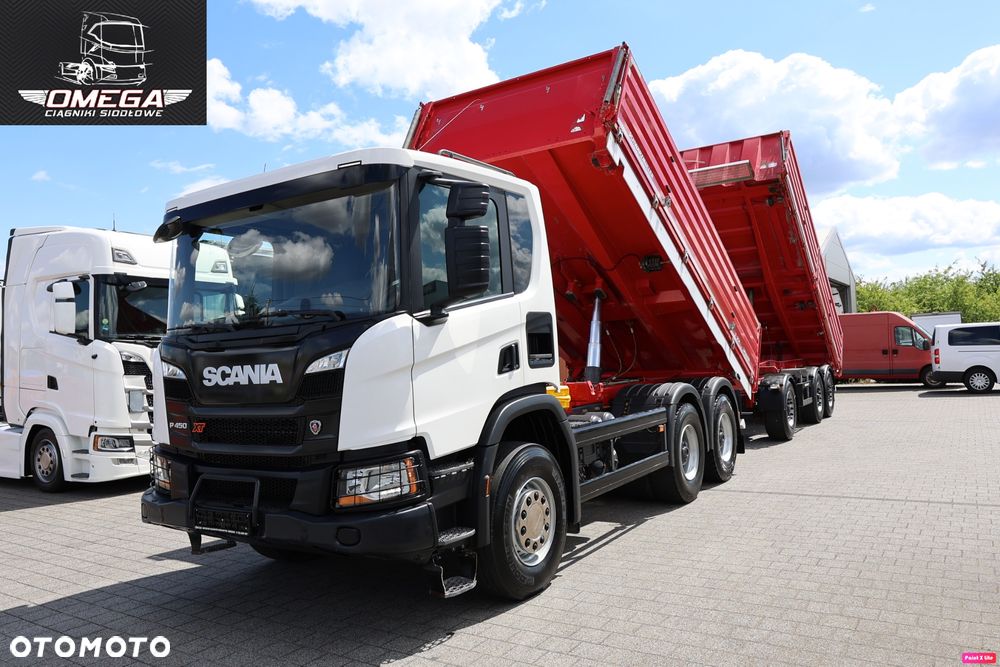 Scania P 450 XT / 6X4 /  WYWROTKA + PRZYCZEPA / ZESTAW / - 19
