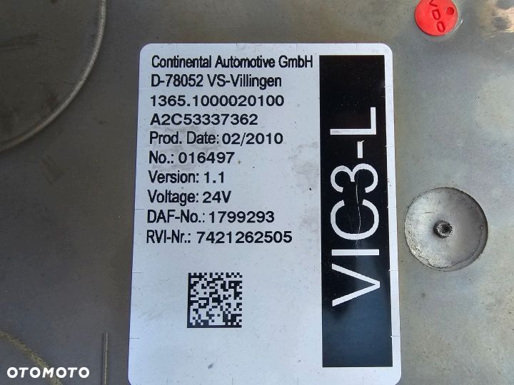 STEROWNIK MODUŁ KOMPUTER DAF XF CF LF 45 5 VIC3-L 1799293 7421262505 - 2