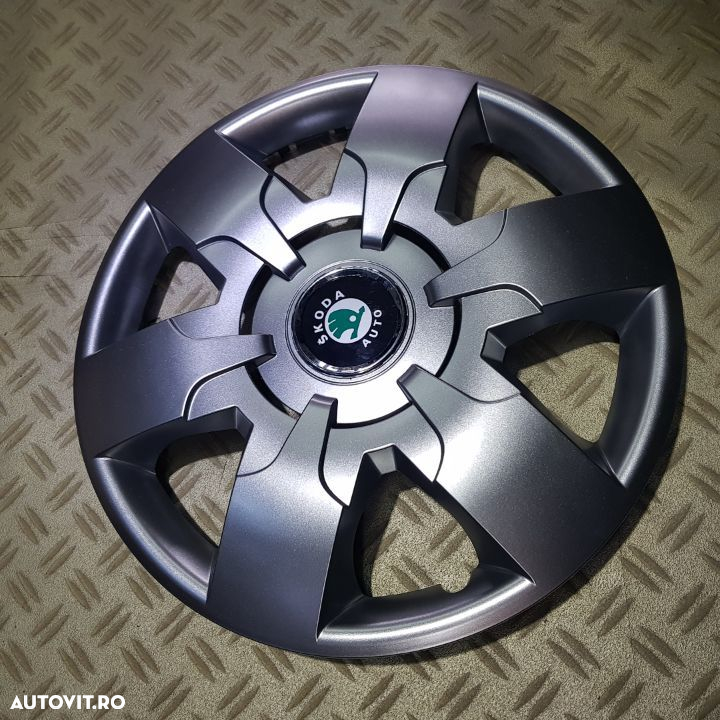 Capace roti SKODA r16  la set de 4 buc,Capace janta aliaj,Embleme - 2