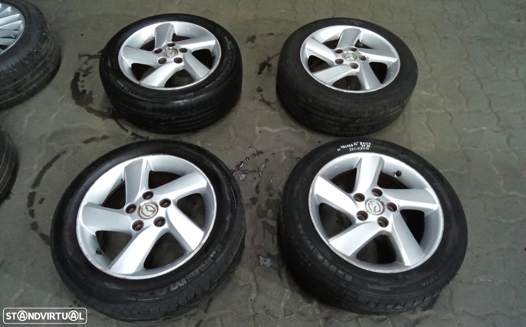 Jantes Mazda R16 com pneus 205/55 furação 5x114 ET65 - 1