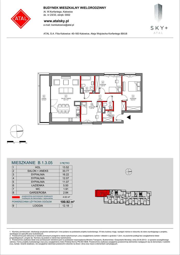 4-pokojowe mieszkanie 100m2 + loggia Bezpośrednio - Pełny obrazek: 2/24
