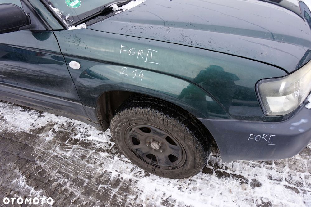 MASKA ZDERZAK BŁOTNIKI LAMPY FORESTER II SG 2J4  SUBARU 2002-2006 ZIELONY PRZÓD KOMPLETNY - 10