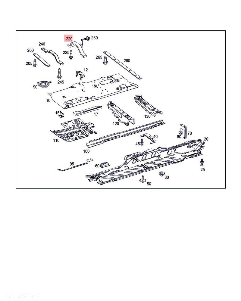 MERCEDES-BENZ E 63AMG 4MATIC A2056100065 ROZPÓRKA WZMOCNIENIE - 2