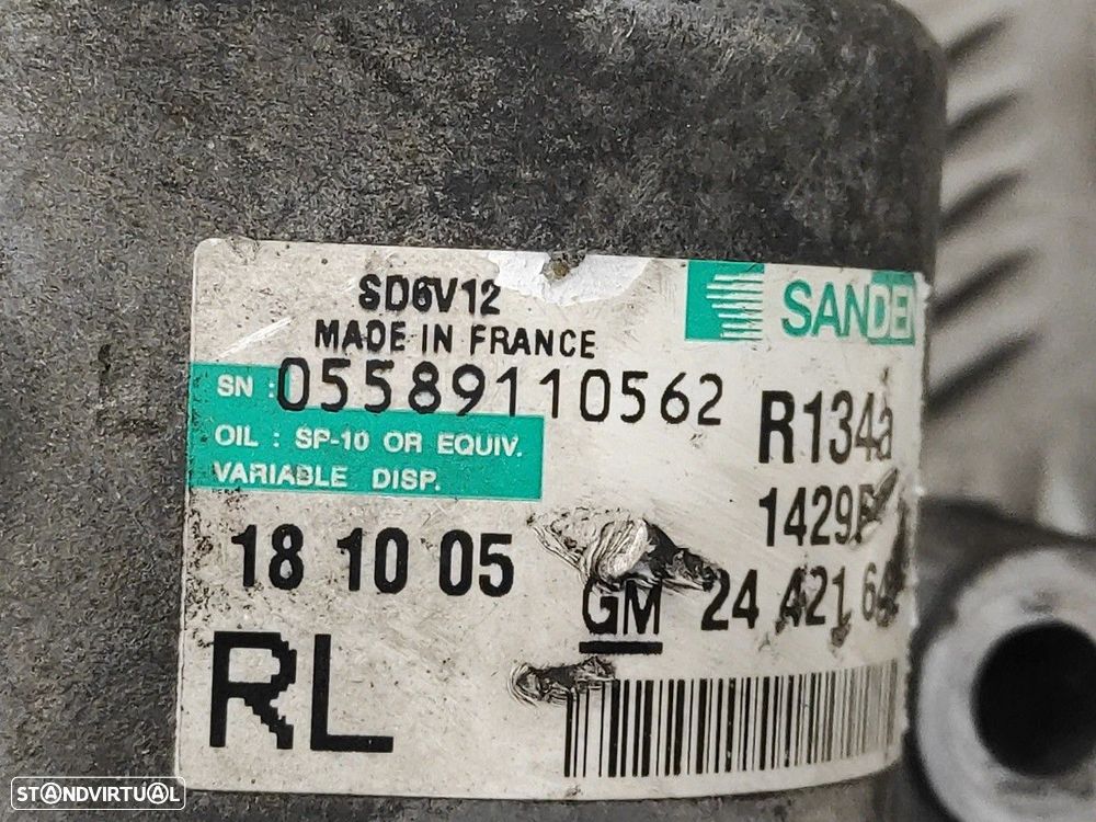 COMPRESSOR AR CONDICIONADO OPEL CORSA C 2006 -SD6V121429F - 3