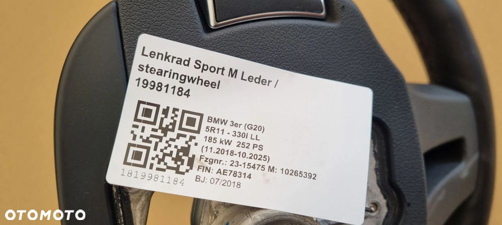 BMW 3 G20 G21 M-PAKIET 2019- Kierownica Skóra Oryginał - 25