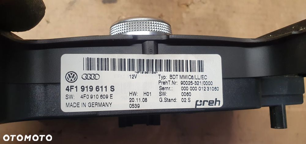 Panel sterowania przełączniki MMI NAVI Audi A6 C6 4F1919611S 4F0919609E - 4
