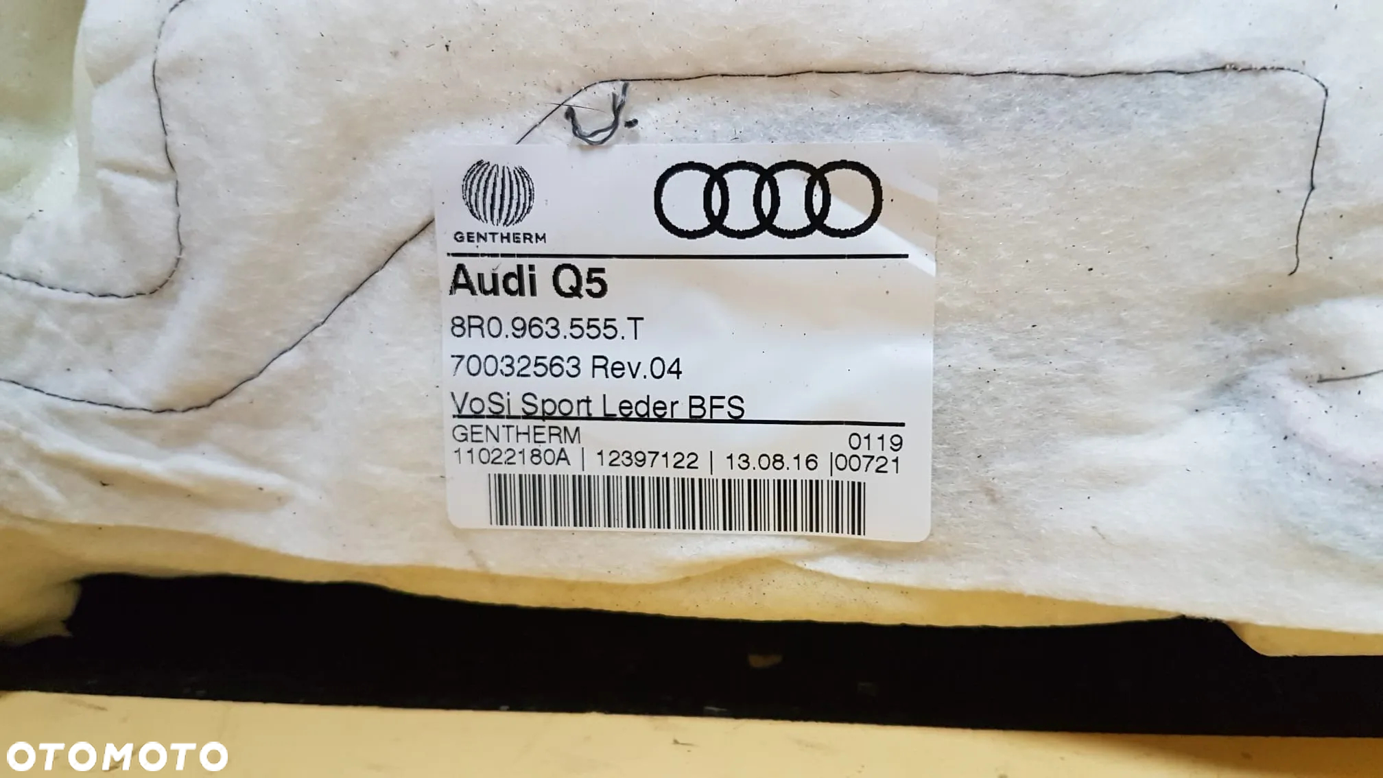 Elementy fotela prawego Audi SQ5 PODUSZKA SILNICZKI PODGŁÓWEK - 4