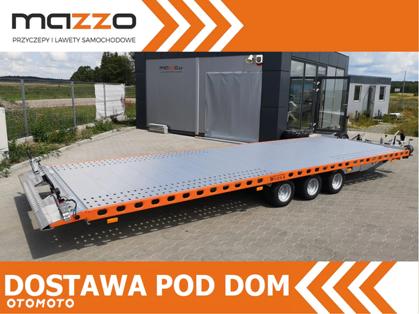 Wiola DOSTAWA! Przyczepa Laweta L35G65P wym. 650 x 204cm! UCHYLNA! Podłoga z paneli ALUMINIOWYCH. SOLIDNA! DMC 3500kg
