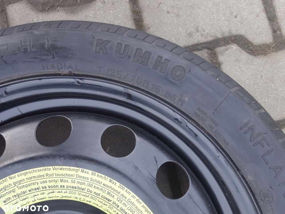 VW GOLF VI 6 V 5 EOS SEAT LEON II ALTEA AUDI A3 8P KOŁO DOJAZDOWE 16 5X112 - 4