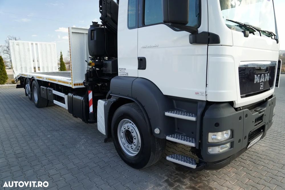 MAN TGS 26.360 / 6X2 / REMORCA AUTO + FASSI F 190A.22 / COMANDE HIDRAULICE / TROLIU / - 7