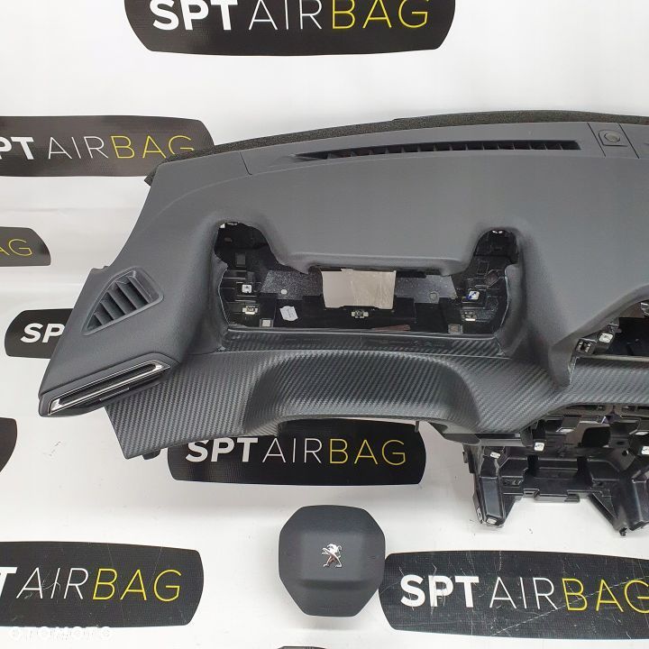 PEUGEOT 208 DESKA ROZDZIELCZA KONSOLA KOKPIT PULPIT PODUSZKI AIRBAG AIR BAG PASY KIT SET - 2