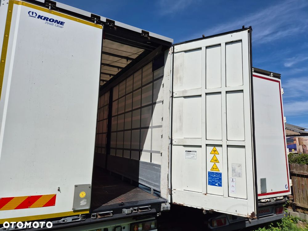 Krone BURTOWA BUDOWLANA VARIOS PÓŁMEGA 385/55 z Niemiec / ALUFELGI / stan bardzo dobry / PODNOSZONA OŚ I DACH / BPW firanka burto-firanka firana burtówka burto firanka - 12