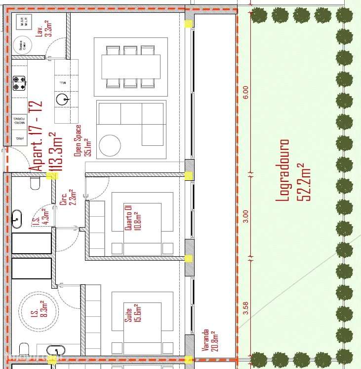 Apartamento T2 com Piscina e Jardim Privado - Grande imagem: 3/10