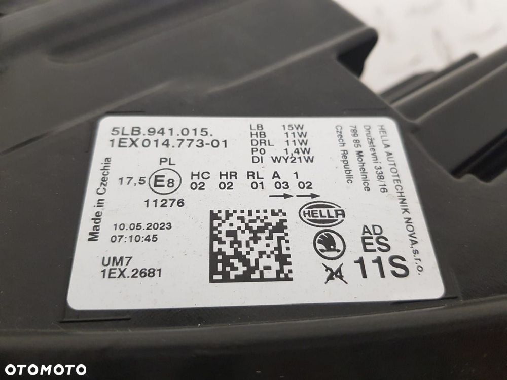 SKODA ENYAQ LAMPA LEWA PRZÓD FULL LED 5LB941015 IDEALNA EUROPA - 6