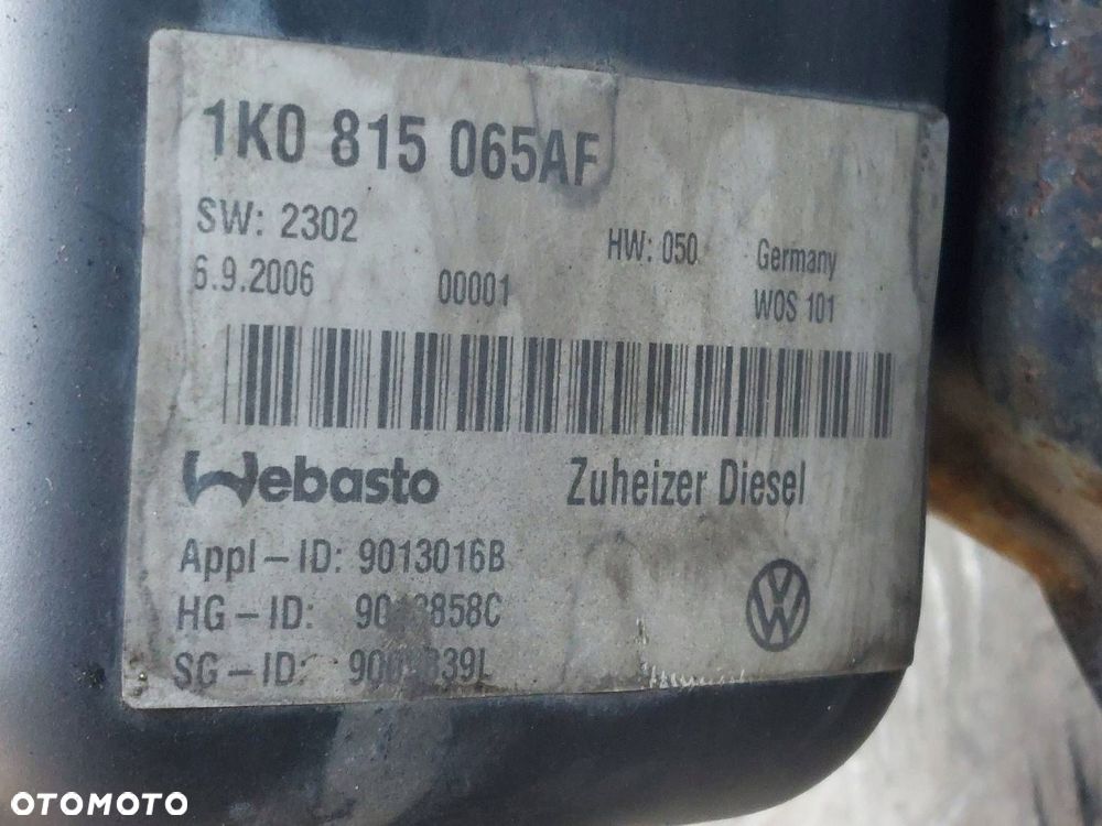 WEBASTO OGRZEWANIE POSTOJOWE TOURAN I 2.0 TDI THERMO TOP V 1K0815065AF - 5