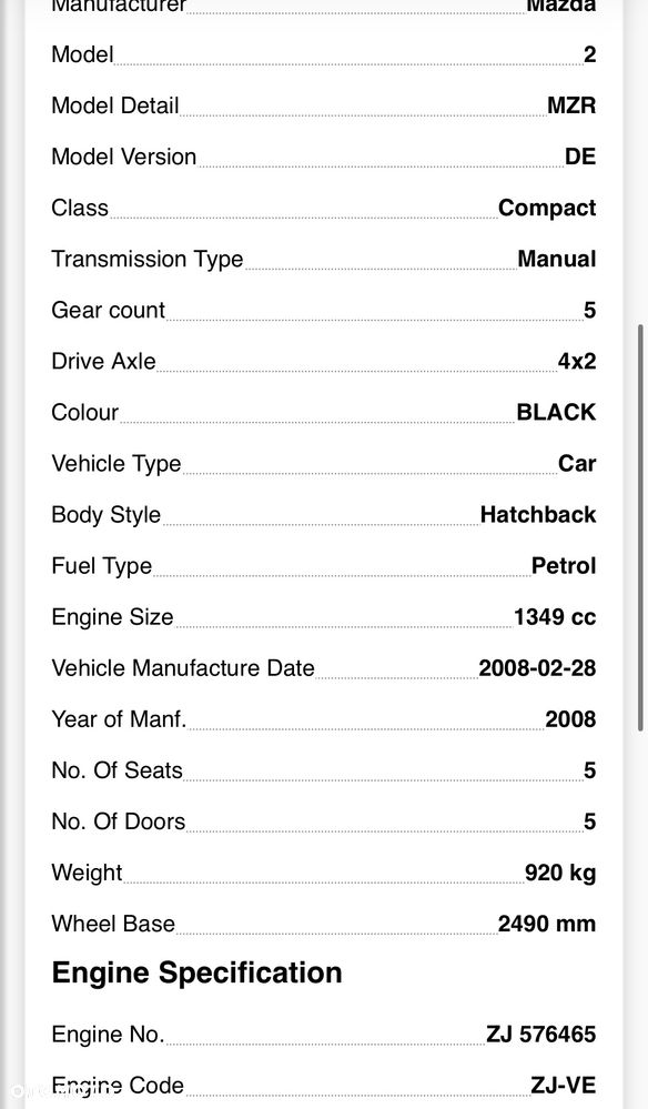 SILNIK Mazda 1.3 16V 75-86KM ZJ-VE ZJ46 2007-2015 60 TYS MIL - 10