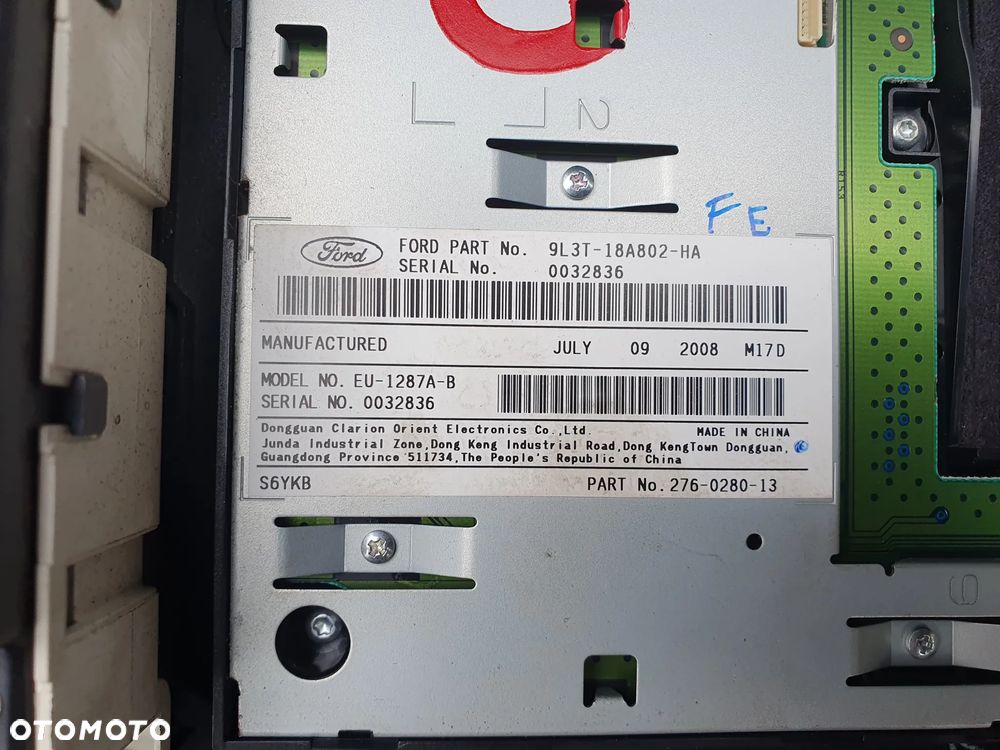 FORD F150 '09r PANEL ŚRODKOWY STEROWANIA PRZEŁĄCZNIKI RADIA KLIMATYZACJI NAWIEWU 9L3T-18A802-HA 9L34-1504302 9L34-19980-EE - 5