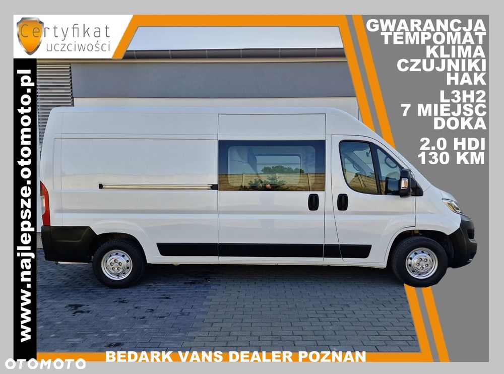 Peugeot BOXER, L3H2, BRYGADÓWKA, 7 miejsc, DOKA, tempomat, klima, HAK