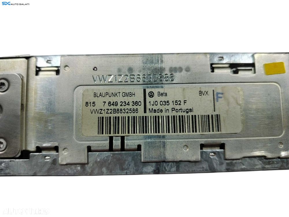 Unitate Radio cu Caseta BETA Blaupunkt Volkswagen Golf 4 1998 - 2005 Cod 1J0035152F [L6200] - 4