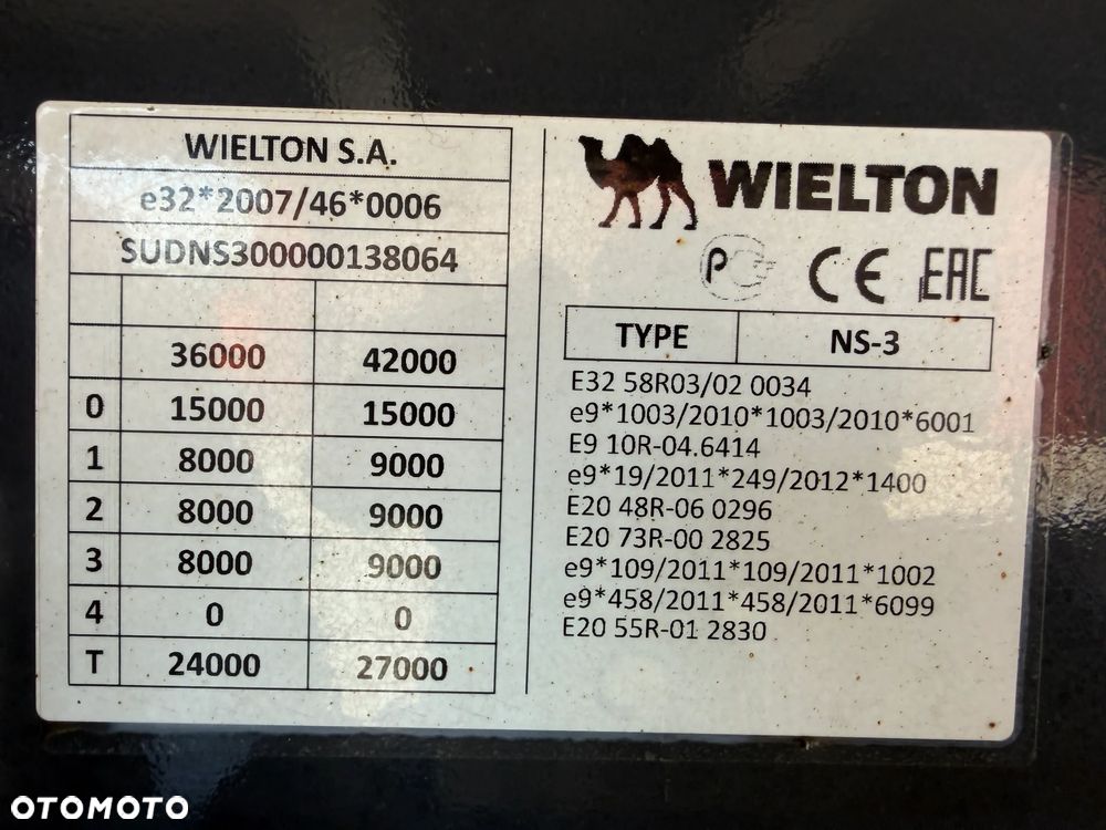 Wielton FIRANKA / SAF 2x OŚ PODNOSZONA / 3x SKRZYNKA NARZĘDZIOWA / 2x KOŁO ZAPASOWE / STANDARD / SAF INTRAX / KILKA SZTUK 2023 ROK !! - 24
