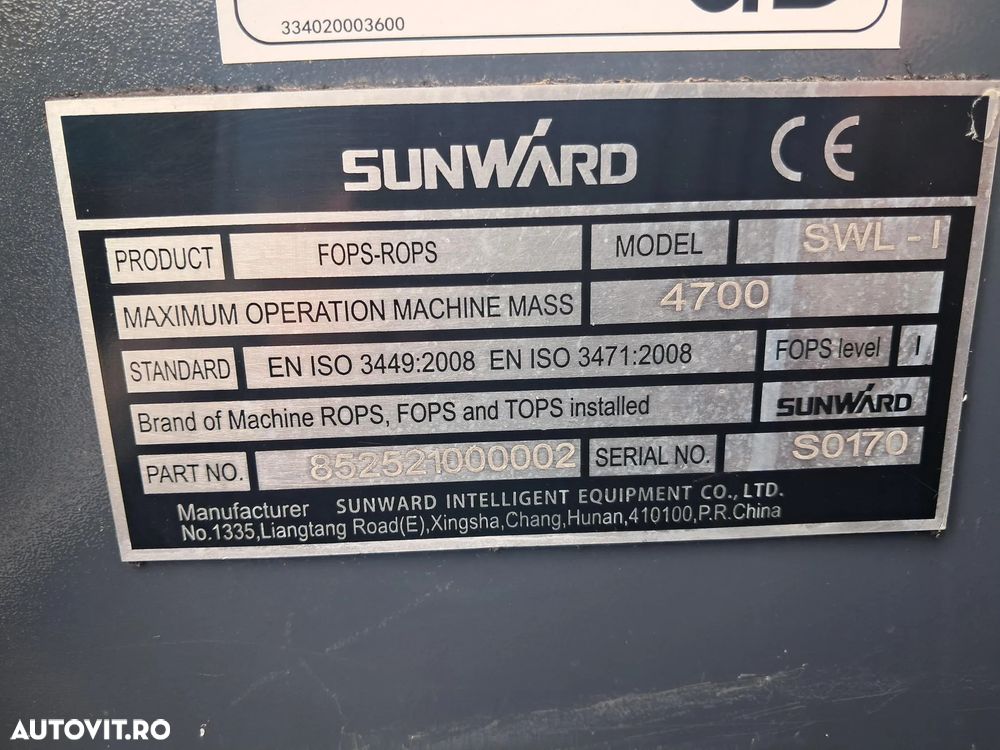 SUNWARD SWL 2830 66CP STAGE V MINI INCARCATOR FRONTAL - 19