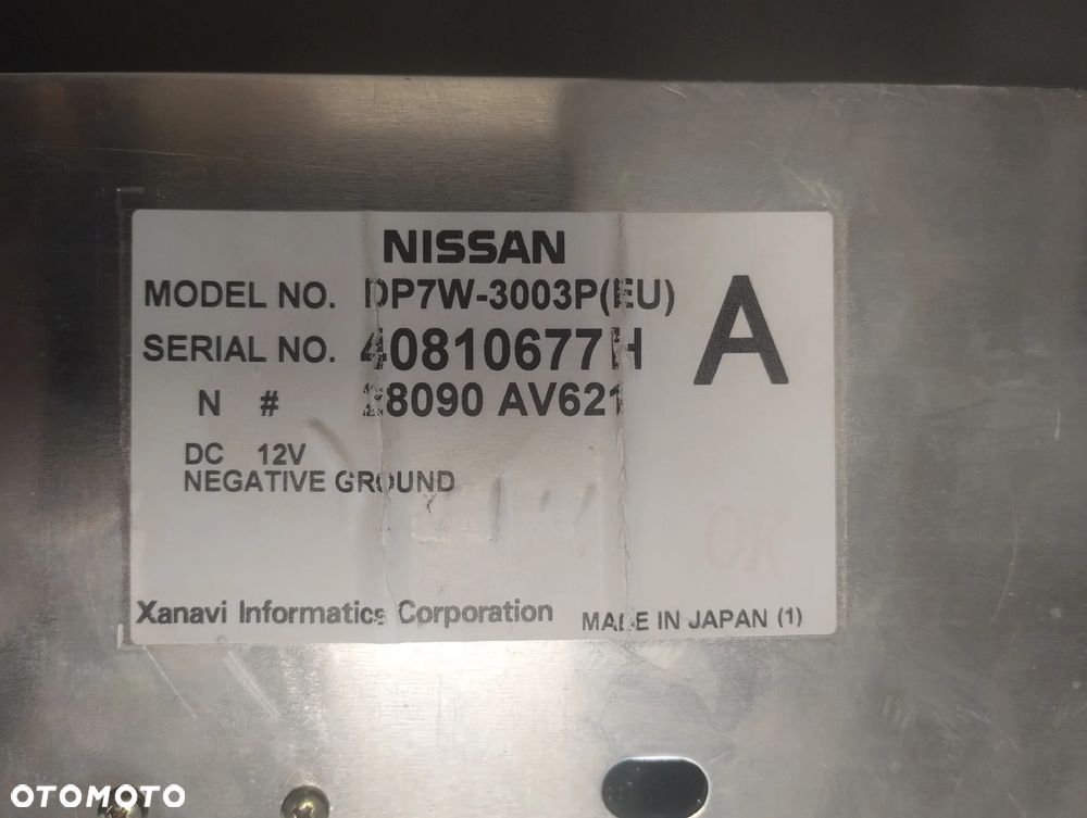 NISSAN PRIMERA P12 02-07 r. wyświetlacz ekran radia + - 3