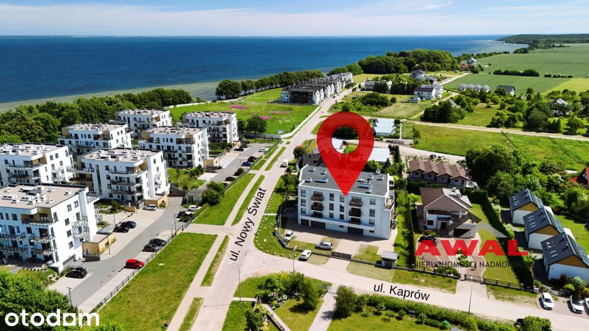 słoneczny apartament 180 m od linii brzegowej
