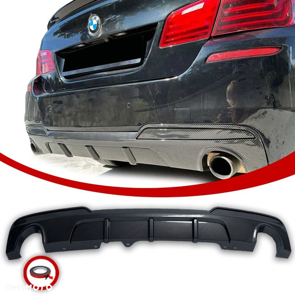 BMW F10 F11 Dyfuzor Tylnego Zderzaka Dokładka Spoiler Carbon Look