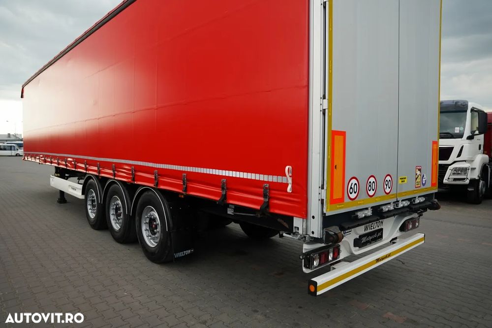 Wielton / CORTINĂ STANDARD / REMORCA DIN OȚEL - 9 M / AXĂ CULISANTĂ / ACOPERIȘ CULISANT / SAF / - 11