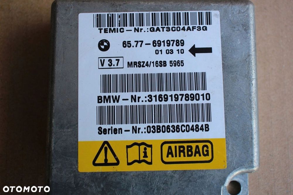 Moduł sensor poduszek AIRBAG BMW 5 e39 6919789 V 3.7 - 3