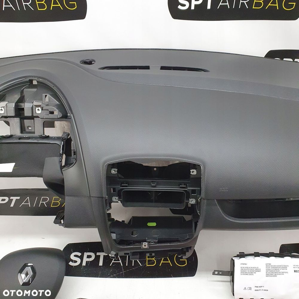 RENAULT CLIO IV SPORT DESKA ROZDZIELCZA KONSOLA KOKPIT PULPIT PODUSZKI AIRBAG AIR BAG PASY KIT SET - 3