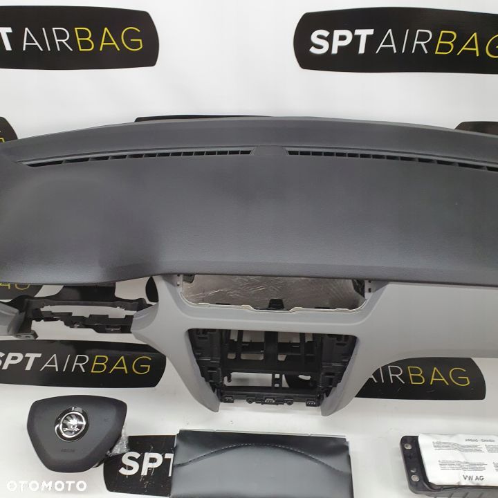 SKODA OCTAVIA III 3 5E0 LIFT DESKA ROZDZIELCZA KONSOLA KOKPIT PULPIT PODUSZKI AIRBAG AIR BAG PASY KIT SET - 3