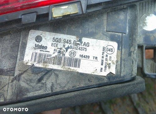VW GOLF 7 VII HB LIFT PRAWA LAMPA W KLAPĘ TYŁ LED ORYGINAŁ - 4