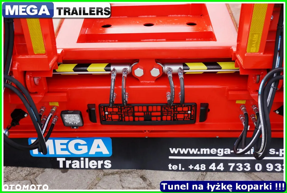 Mega Nisko podłoga 4 osie,  dł. 9,50 m, TUNEL na RAMIĘ KOPARKI !!! - 20
