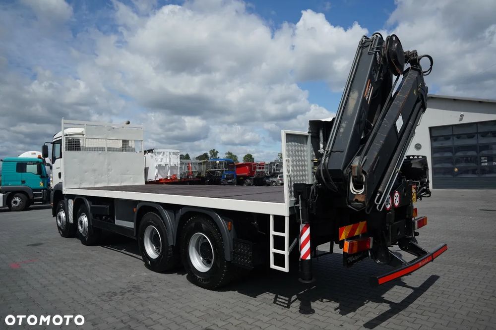 MAN TGA 35.360 /  PLATFORMA 8x4 + HDS HIAB 166 D-4 / MAX UDŹWIG: 4 600 KG /  ROTATOR / PILOT - 11