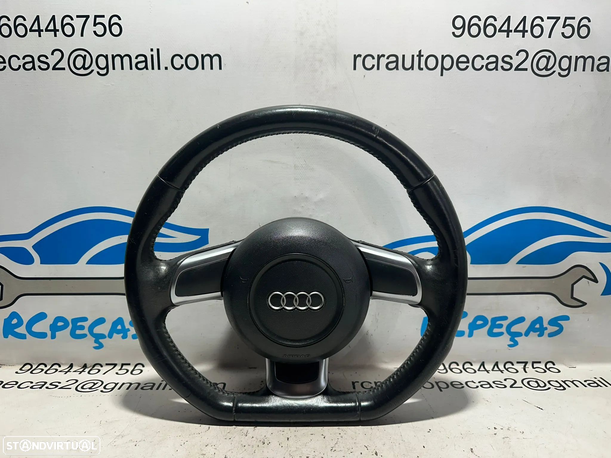 .Volante Pele Flat Bottom Audi TT 8J 2006 - 2014 - 1