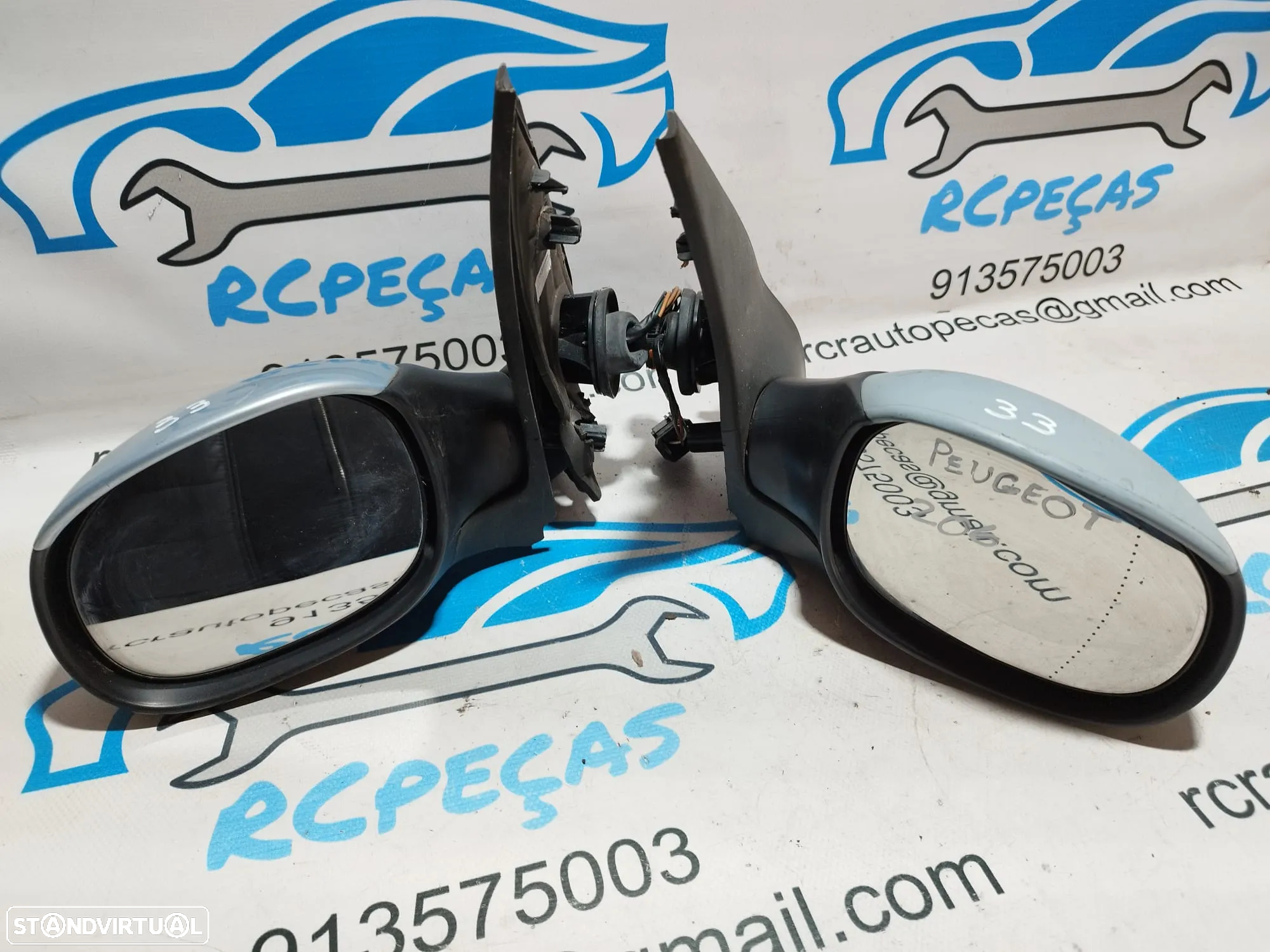 ESPELHO RETROVISOR ESQUERDO DIREITO PEUGEOT 206 96480953XT 96480953 96437171XT 96437171 ELETRICO AQUECIDO ESPELHOS RETROVISORES - 4
