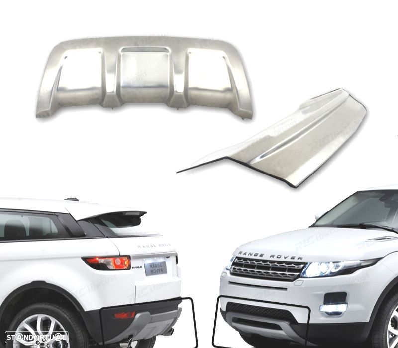 SPOILER FRONTAL E DIFUSOR TRASEIRO PÁRA-CHOQUES RANGE ROVER EVOQUE 11-14 - 1