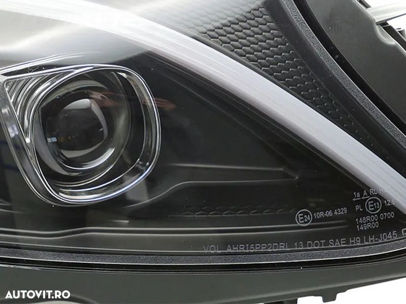 Faruri LED compatibile cu Mercedes C-Class W205 S205 A205 C205 (2014-2018) Negre Semneal Dinamic Secvential - 4