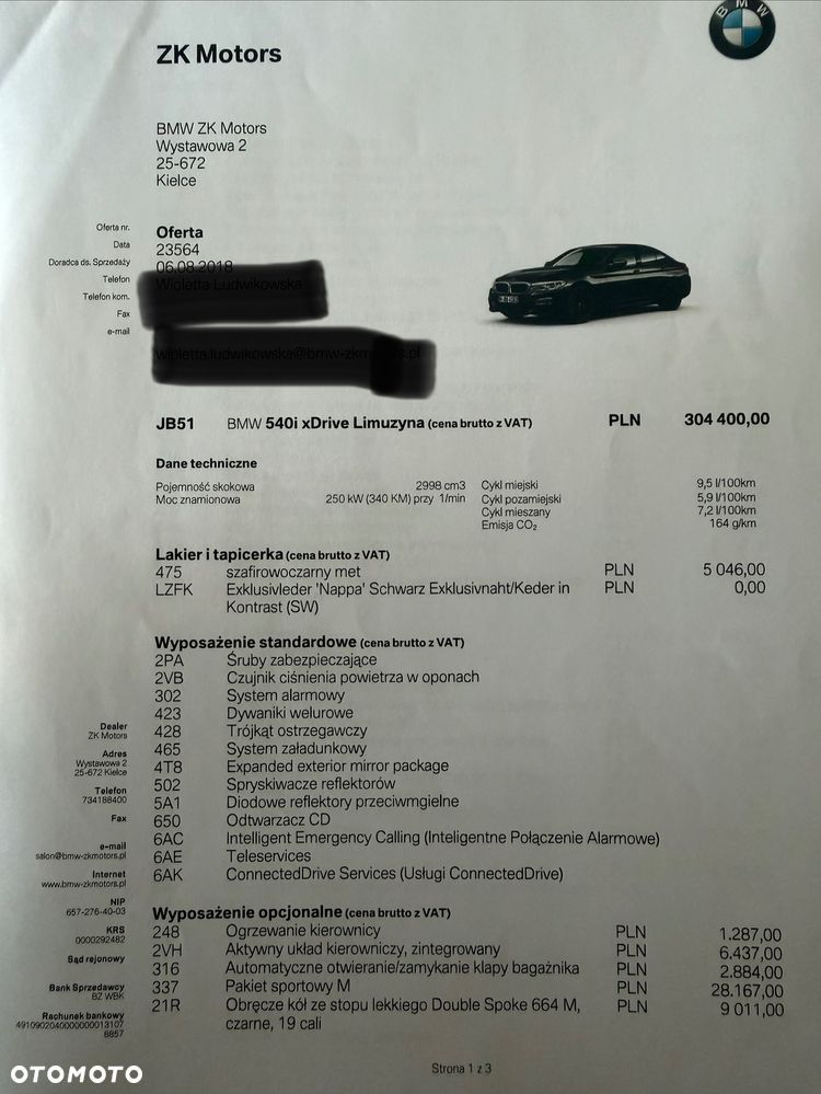 BMW Seria 5 540i xDrive M Sport sport - 17