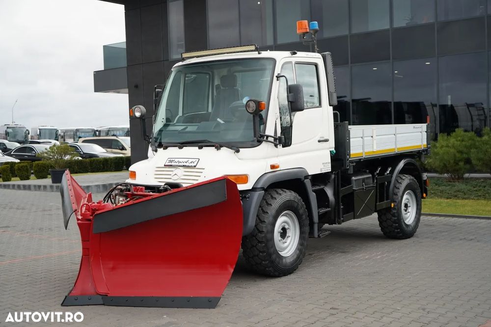 Mercedes-Benz UNIMOG U300 / 4X4 / BASCUNĂTOR 3 LATE / PLUG / MUNICIPAL / CUPLĂRI HIDRAULICE / EPS + AMBREIAJ - 3