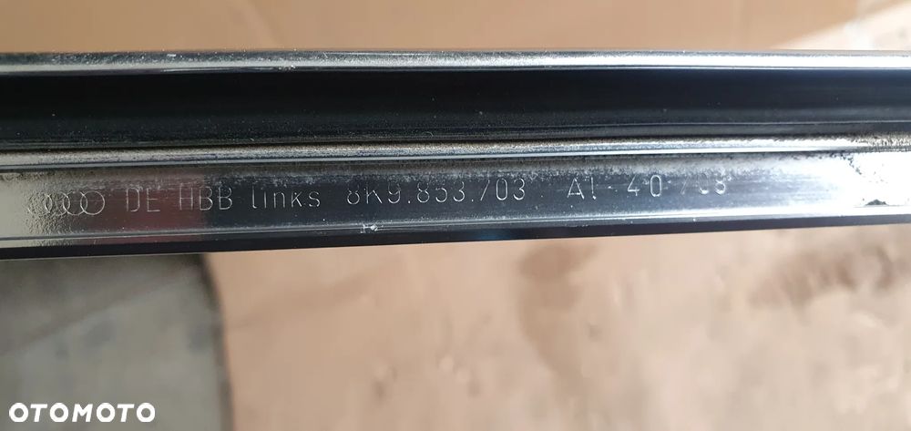 Listwa dachowa lewa chrom Audi A4 B8 Kombi 8K9853703 - 7