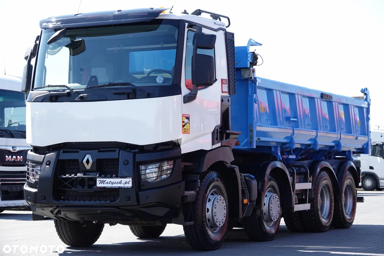Renault C 460 / 8x4 / WYWROTKA + HYDROBURTA / BORDMATIC / MEILLER KIPPER / EURO 6 - 10