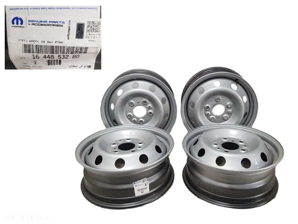 KOMPLET NOWA ORYGINALNA FELGA FELGI STALOWE PEUGEOT BOXER CITROEN JUMPER FIAT DUCATO III 14-25 16 - 1
