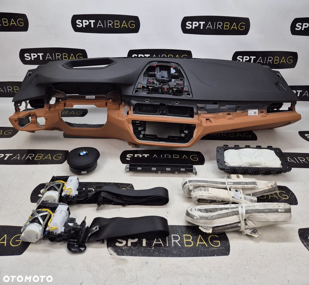 G30 G31 SERIA 5 KOKPIT DESKA KONSOLA PULPIT PODUSZKA AIRBAG AIR BAG PASY KIT SET - 1