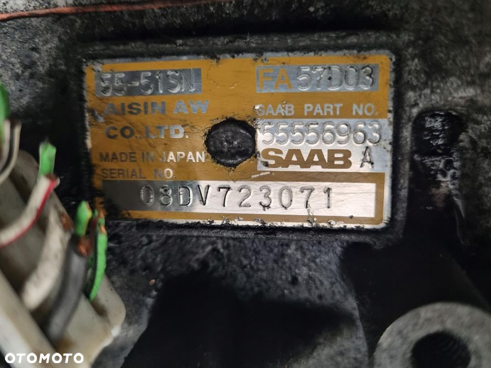 SKRZYNIA BIEGÓW Saab 95 9-5 1.9 TID automat 55556963A 55-51SN FA57D03 - 2