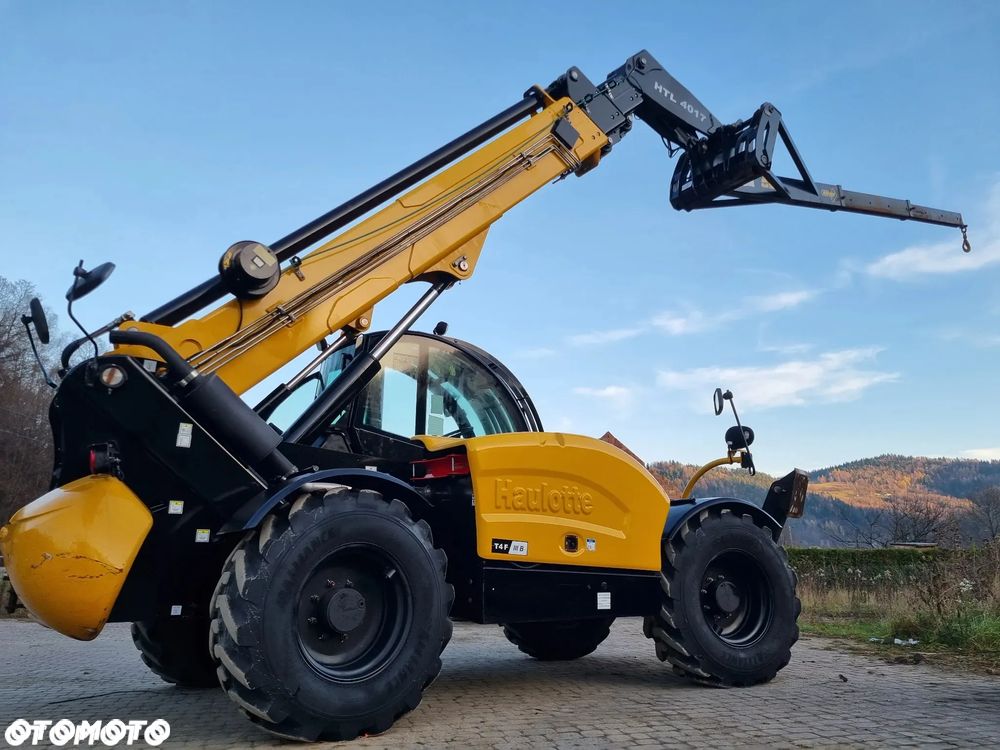 Haulotte HTL 4017 Ładowarka Teleskopowa Dźwig 17m. z Bocianem 22m. Łyżka szufla. widły z Hydraulicznym posuwem! Maszyna z Komuny Norweskiej! Jak Nowa z Salonu. DEKRA aktualna na cały osprzęt! Kamera + szybkozłącze! Bocian 5m. Szybka wolna jazda! Pełna Dokumentacja Serwisowa! Opony zero zużycia! Zero luzów i wycieków! Stabilizatory 2ośie. Wielka Okazja 3430 mtg! Webasto. Gniazdo 220v. Bogata Wersja Norweska - 5