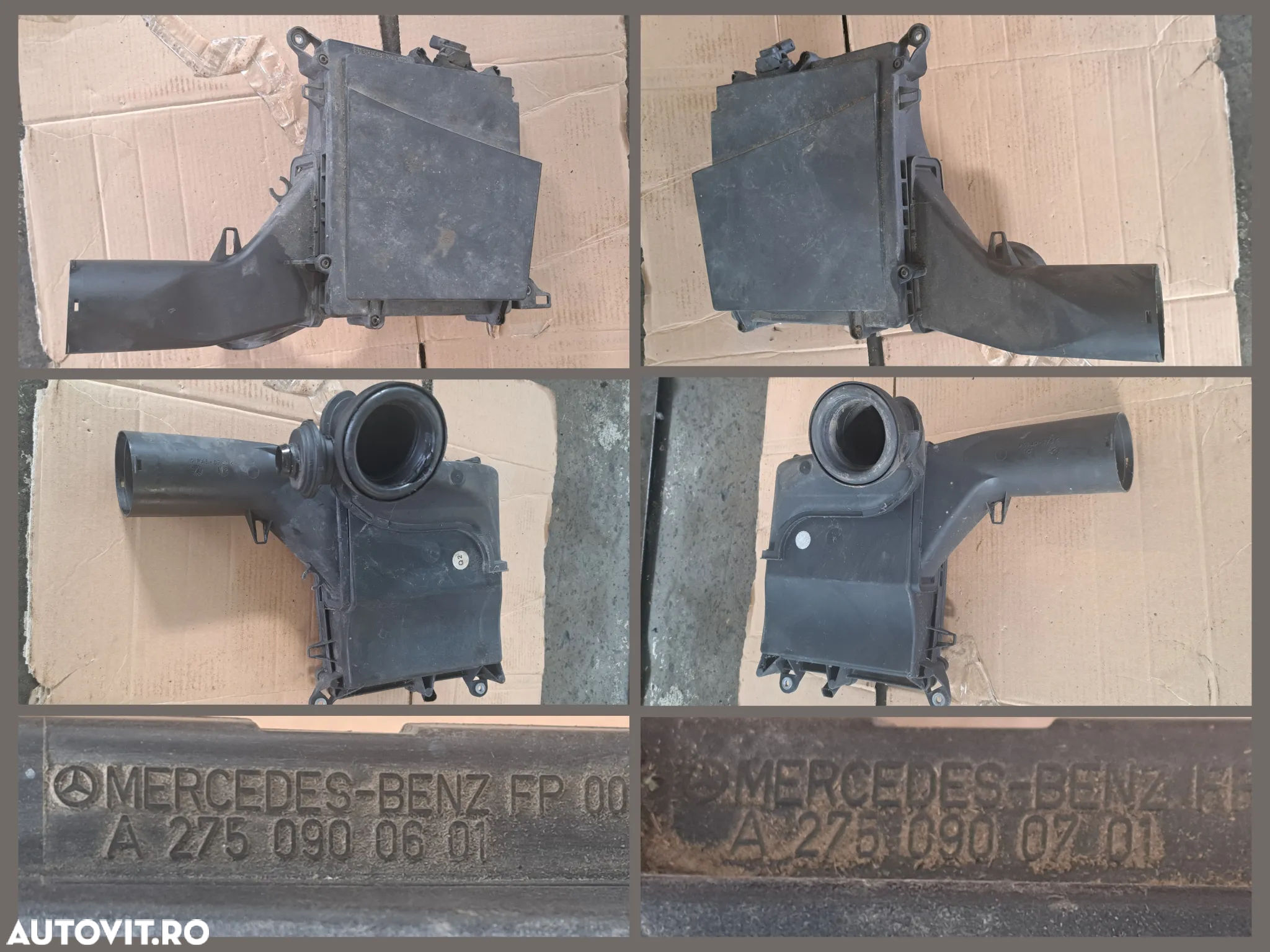 -2- Anexe motor mercedes W215 CL600 Biturbo Diesel V12 Carcasa filtru aer stanga dreapta Suport motor stanga dreapta conducta furtun rola intinzatoare Instalatie electrica motor - 2